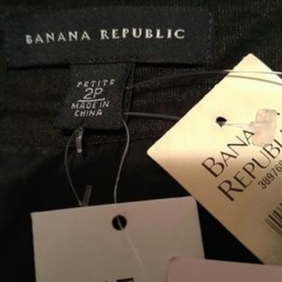 Banana Republic Black Linen & Silk New Skirt SZ 2P - Picture 2 of 9